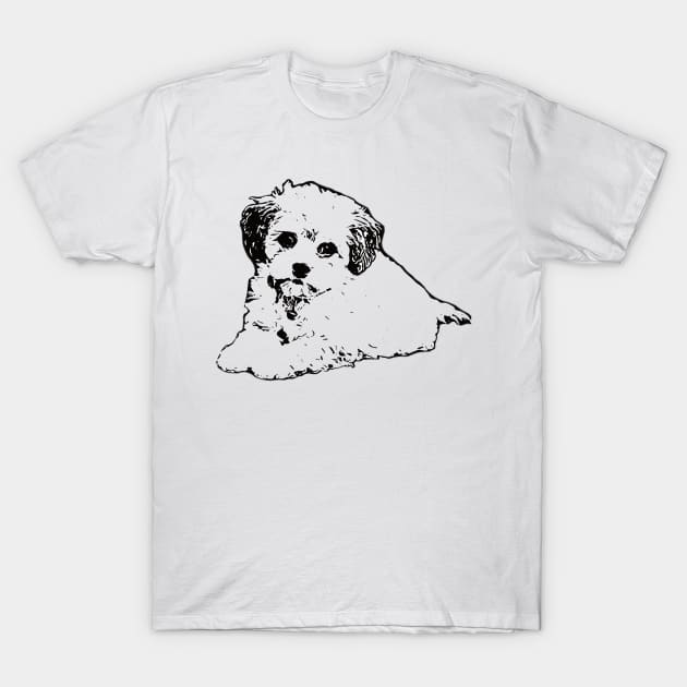 Maltipoo Face Design - A Moodle Christmas Gift T-Shirt by DoggyStyles